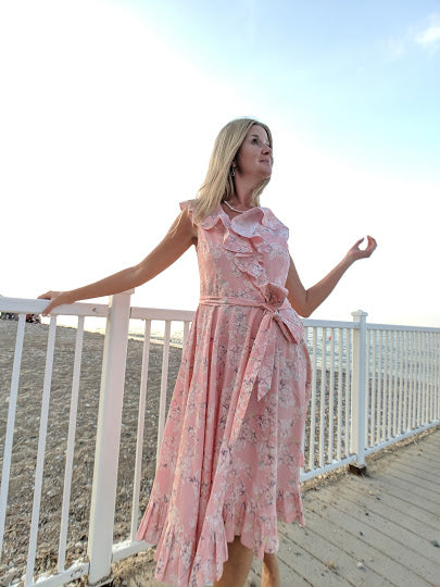 Spring cotton dress with Ruffles