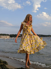 Pink and Lemons dress in Cotton