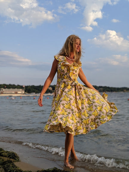 Pink and Lemons dress in Cotton