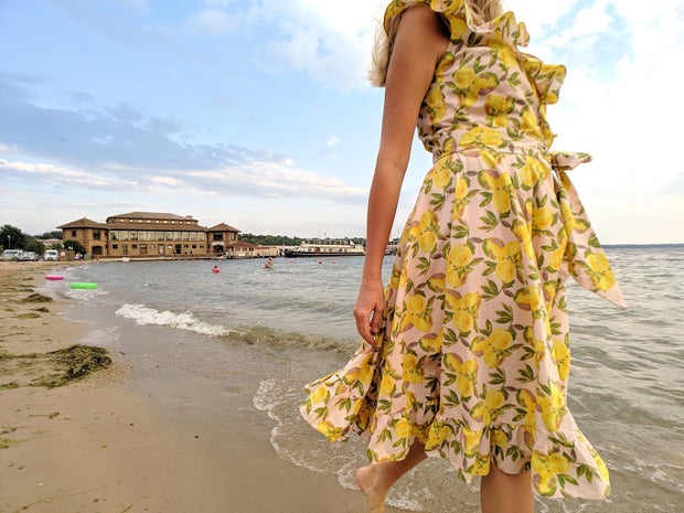 Pink and Lemons dress in Cotton