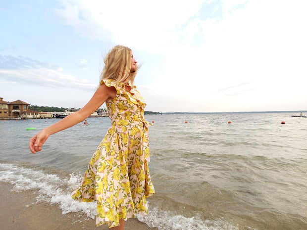 Pink and Lemons dress in Cotton